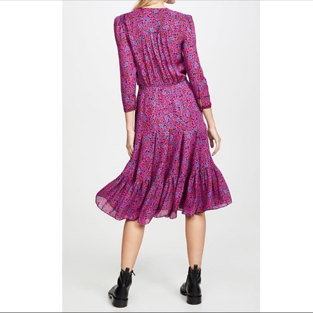 NWT VERONICA BEARD Lasanna Floral Dress in Fuchsia Sz XS/0 - Picture 2 of 5